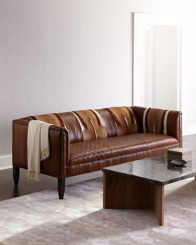 Pierce Hairhide Leather Sofa